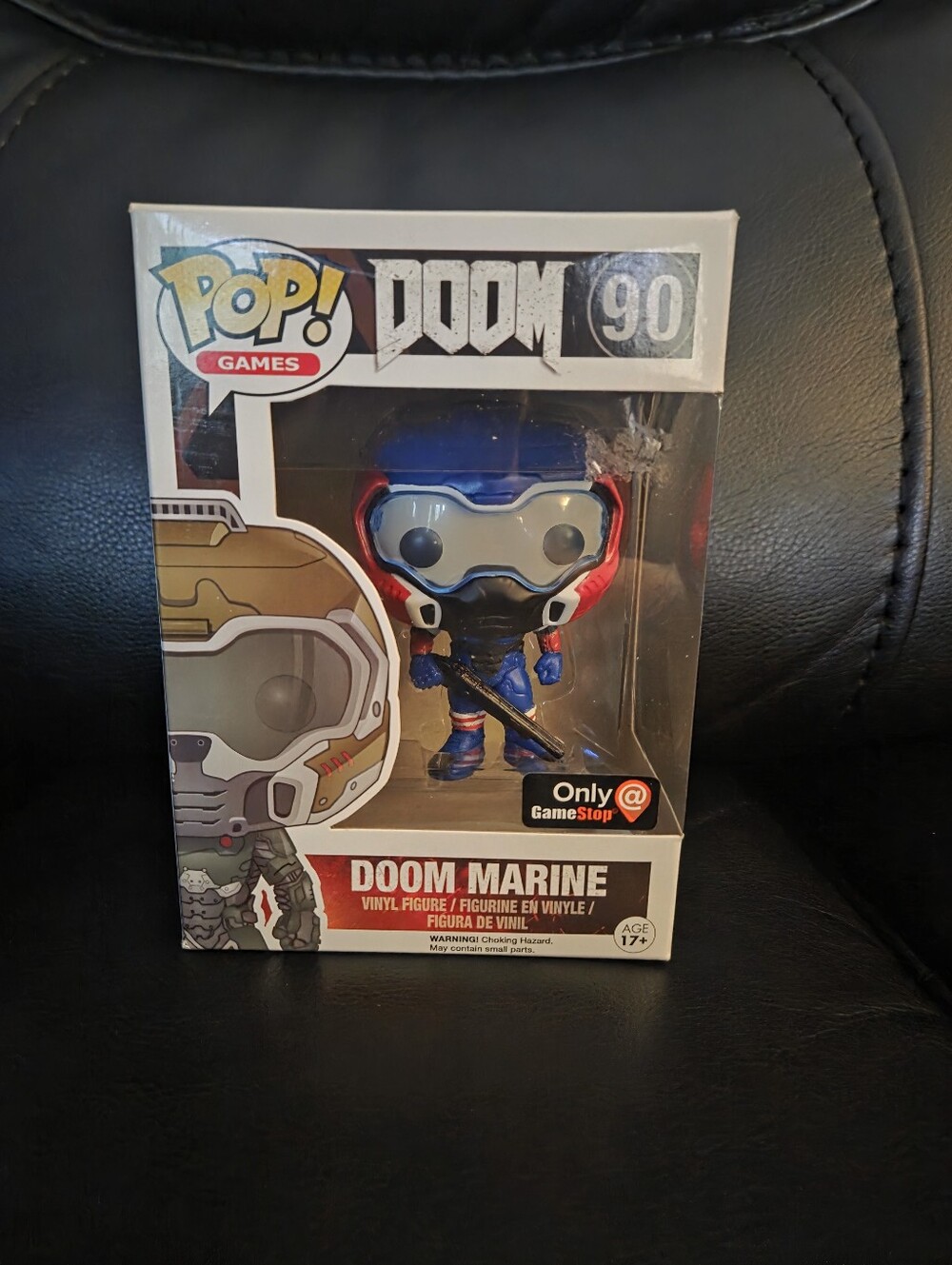 Funko Pop! Games Doom Marine Vinyl Figure #90 Blue Armour